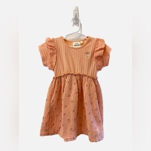 Disney Minnie Mouse - Peach Ruffled Kids Dress - 5T